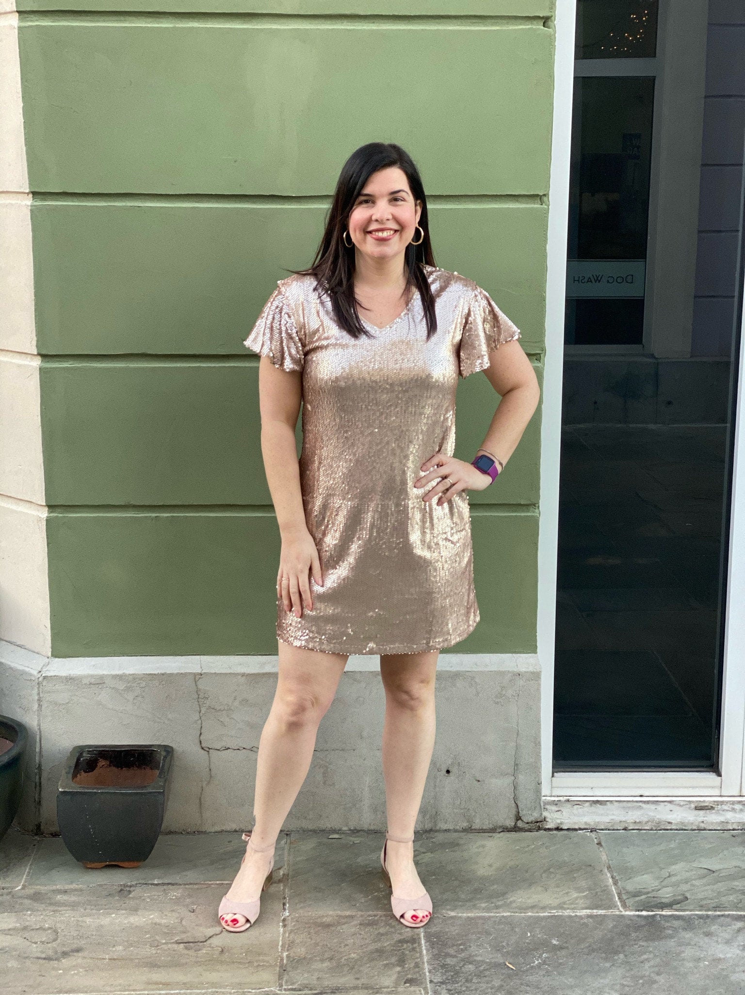 Rose Pink Sequin Shift Dress | Koket Boutique