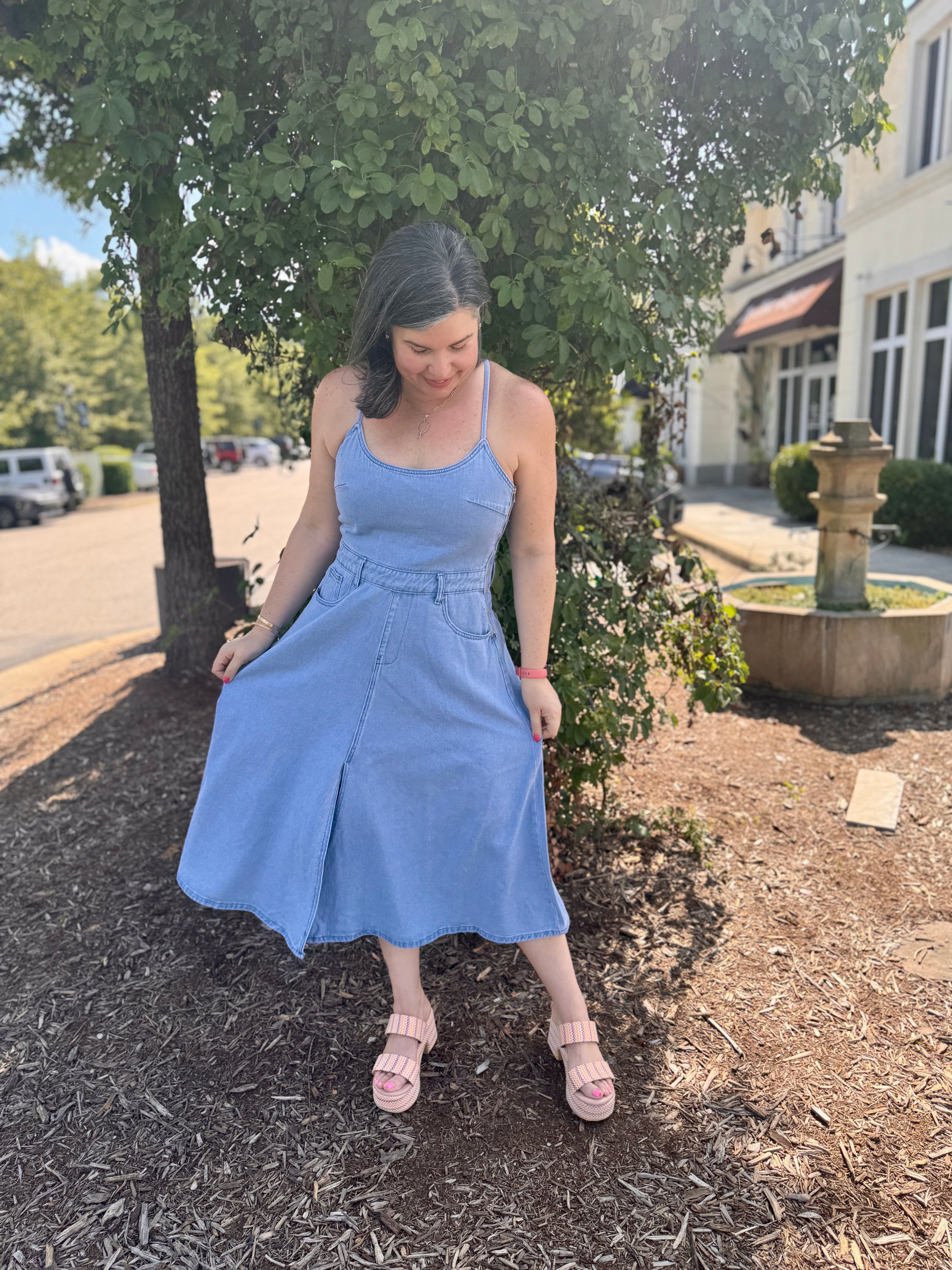 molly bracken denim dress Juliana Midi by might want to size prom dresses 2019 Size:35R casual sexy Denim shirt