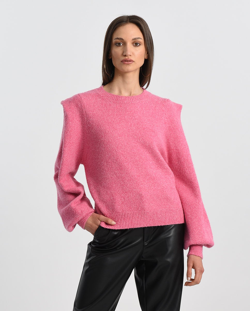 Jumper with deals fluffy sleeves