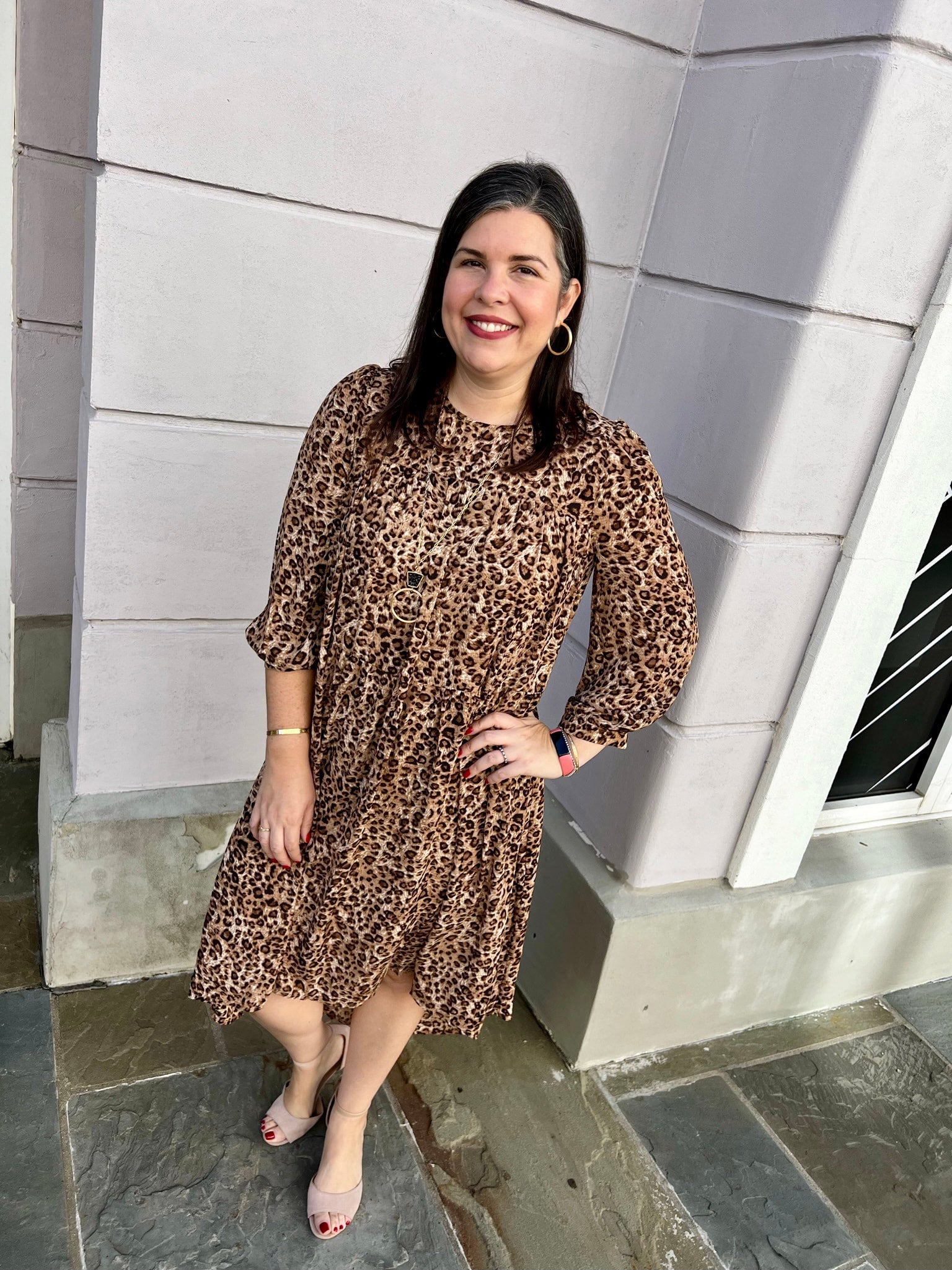 Cheetah flowy dress clearance